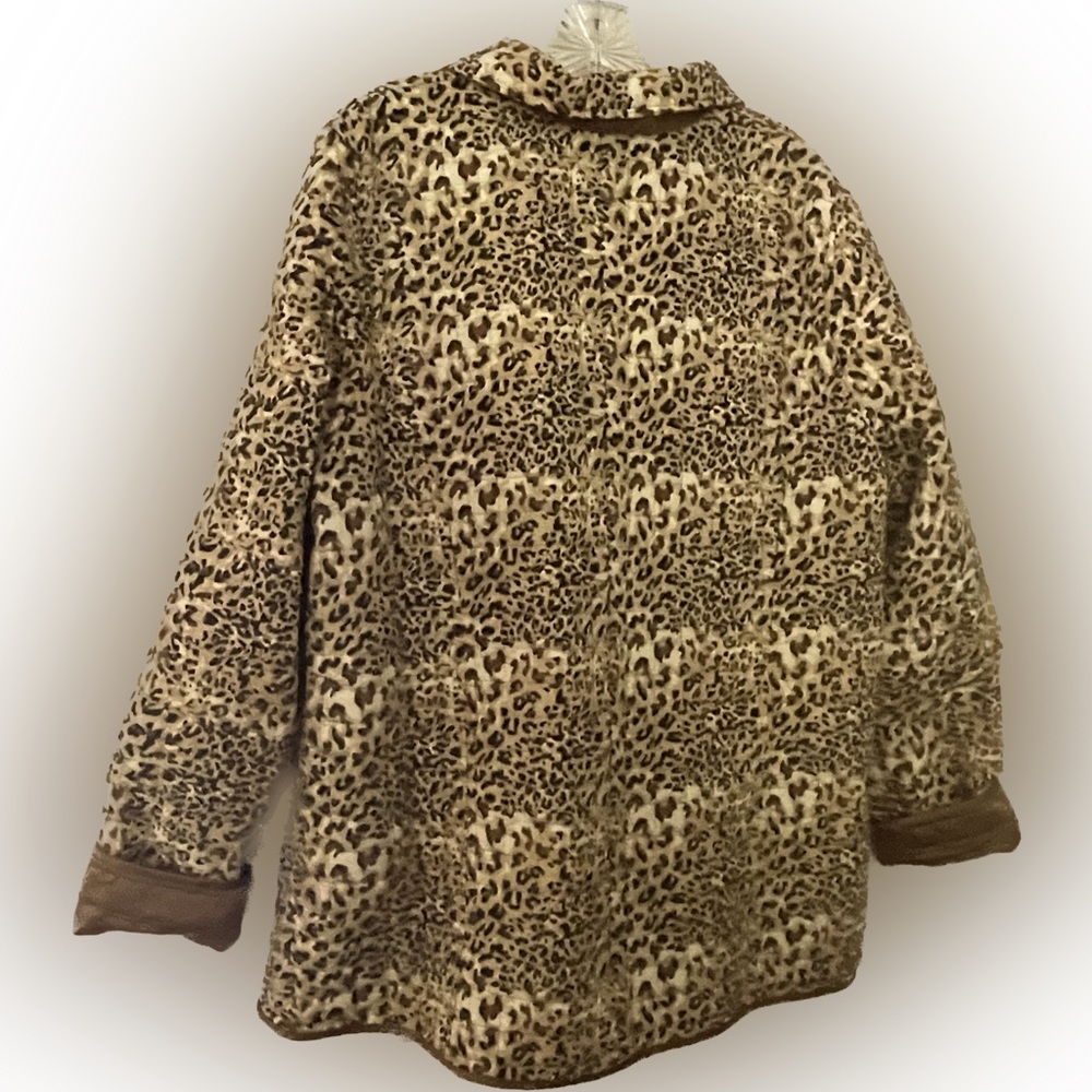 Leopard & Bronze Reversible Quilted Lightweight Jacket - Picture 4 of 6